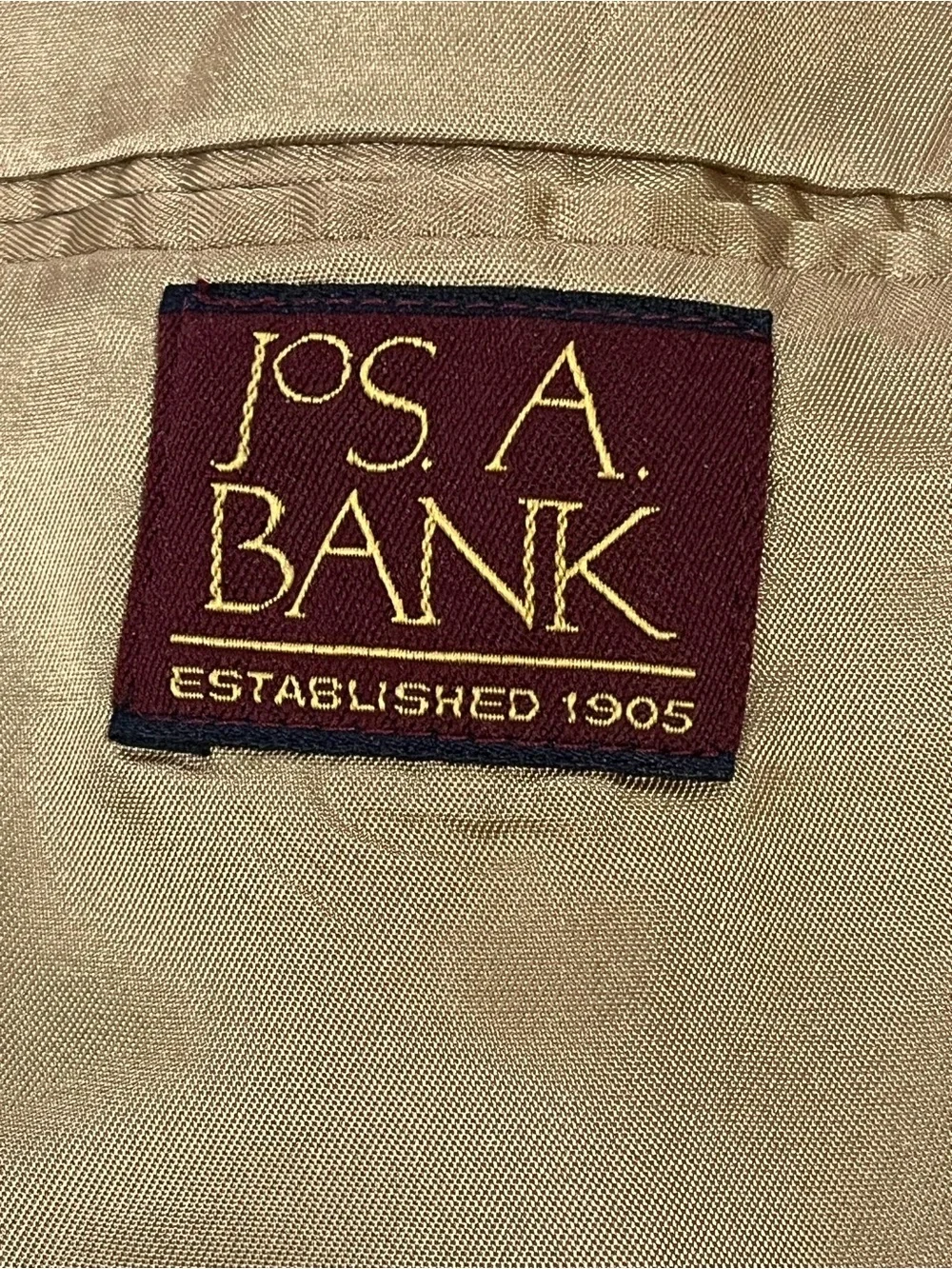 Jos. A. Bank under closure button